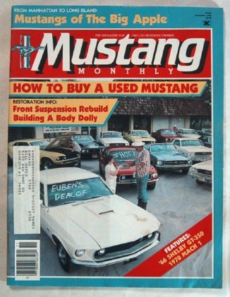MUSTANG MONTHLY 1985 NOV - GT350s, BODY DOLLY, NYC